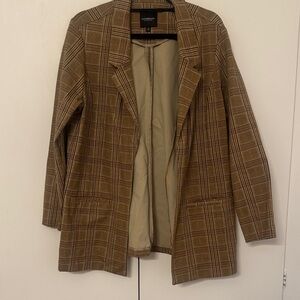 Liverpool Tan Checkered Women's Blazer